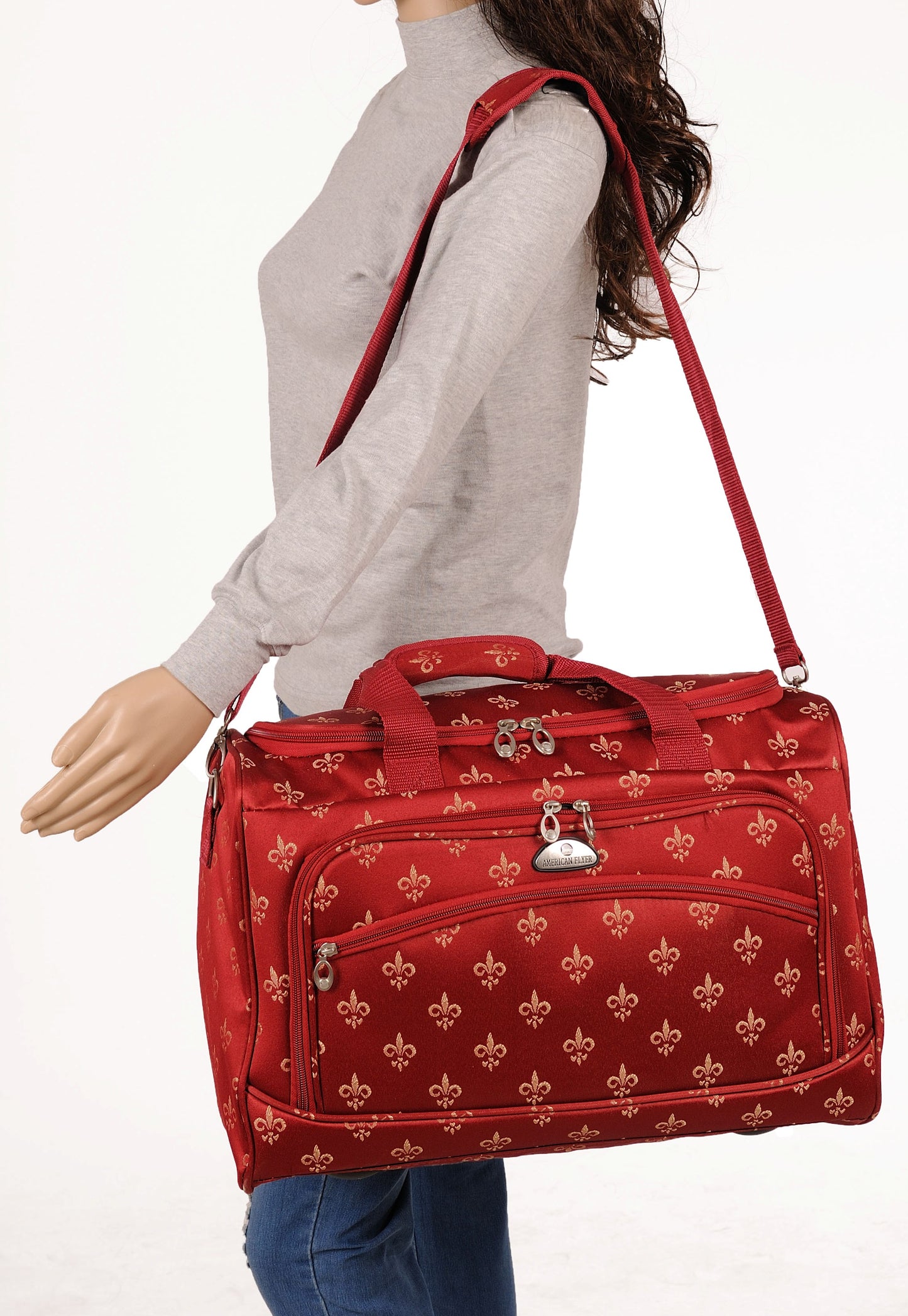 American Flyer Fleur De Lis Duffel Bag