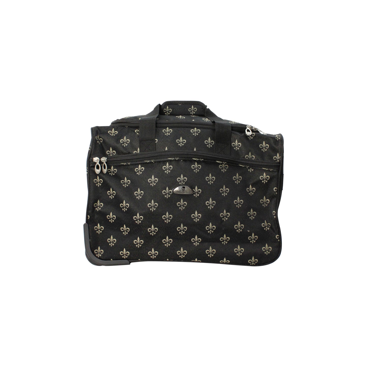 American Flyer Fleur de Lis Wheeled Duffel