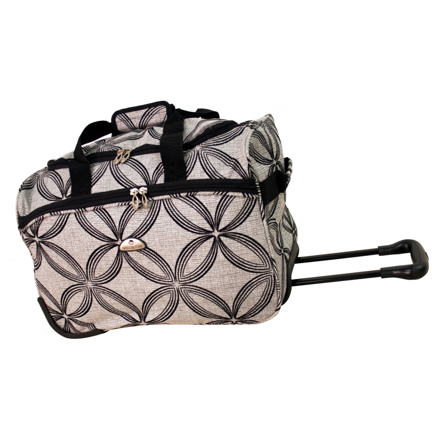 American Flyer Silver Clover Wheeled Duffel