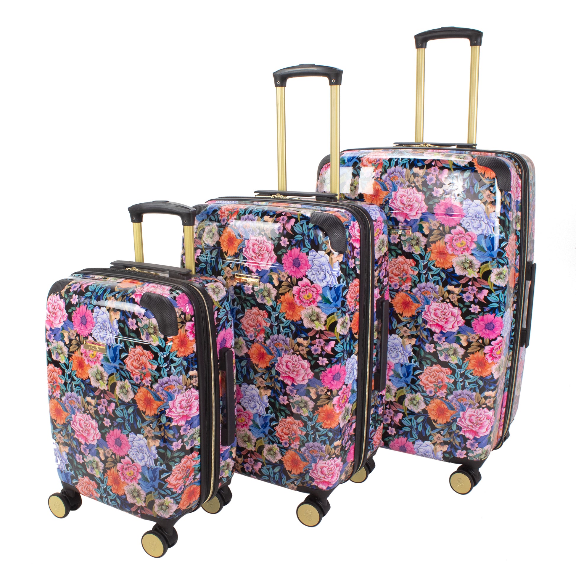 Jenni Chan Entin 3-Piece Hardside Luggage Set- Floral