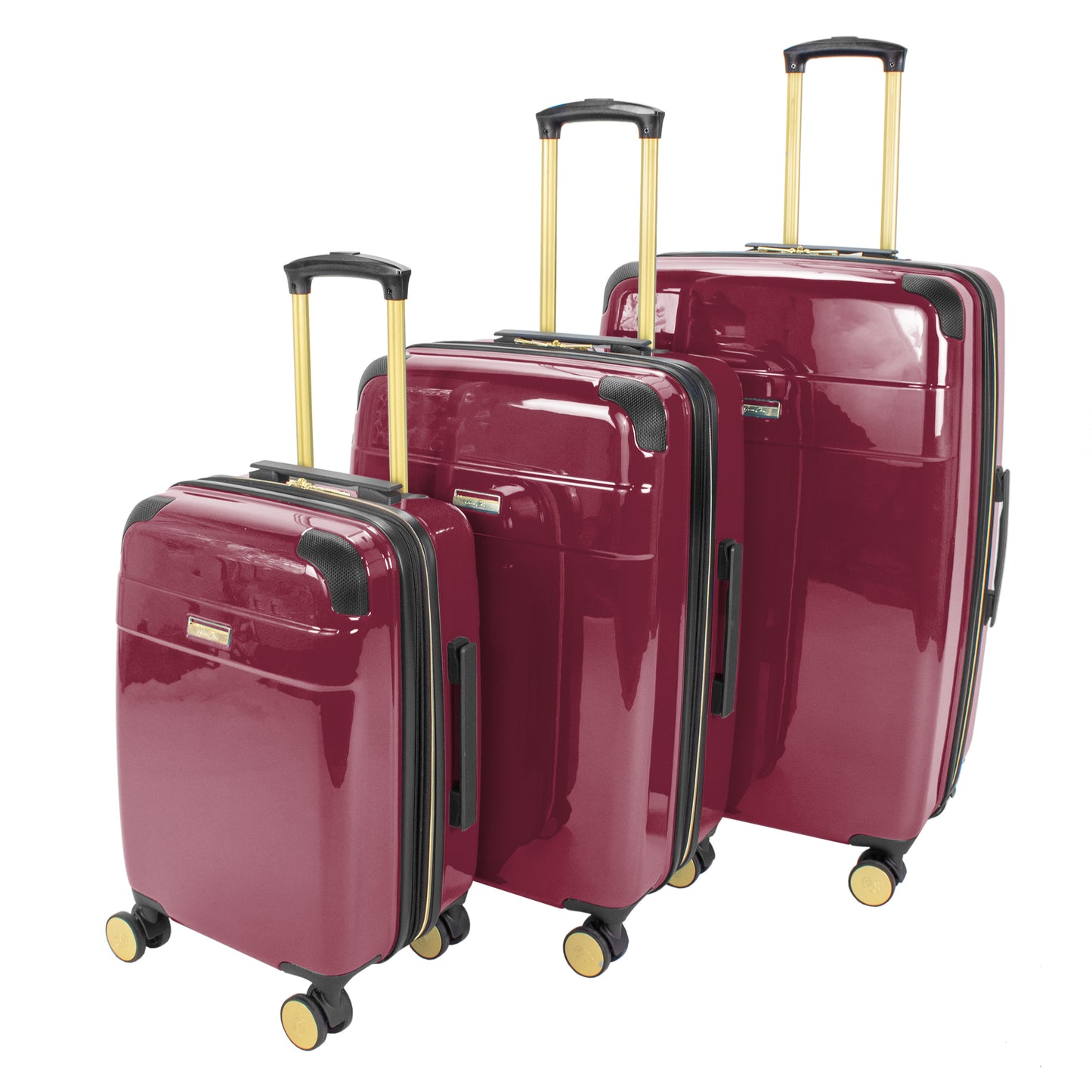 Jenni Chan Entin 3-Piece Hardside Spinner Set- Merlot