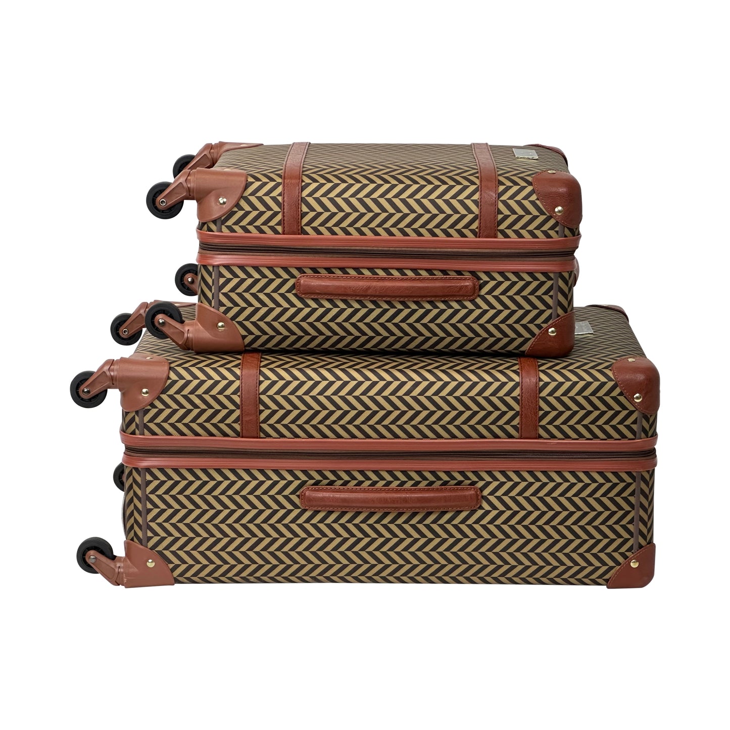 Kathy Ireland Vintage Trunk 2-Piece Hardside Luggage Set