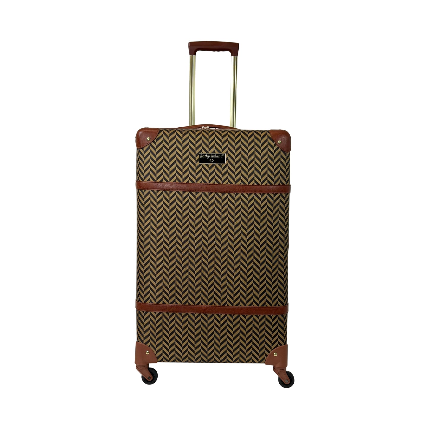 Kathy Ireland Vintage Trunk 2-Piece Hardside Luggage Set