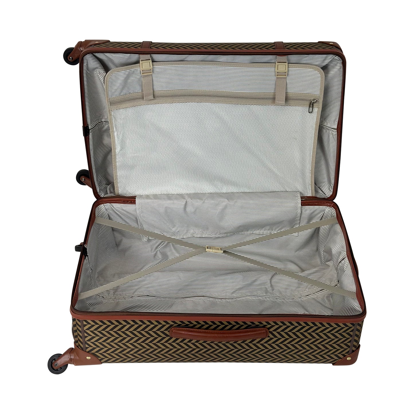 Kathy Ireland Vintage Trunk 2-Piece Hardside Luggage Set