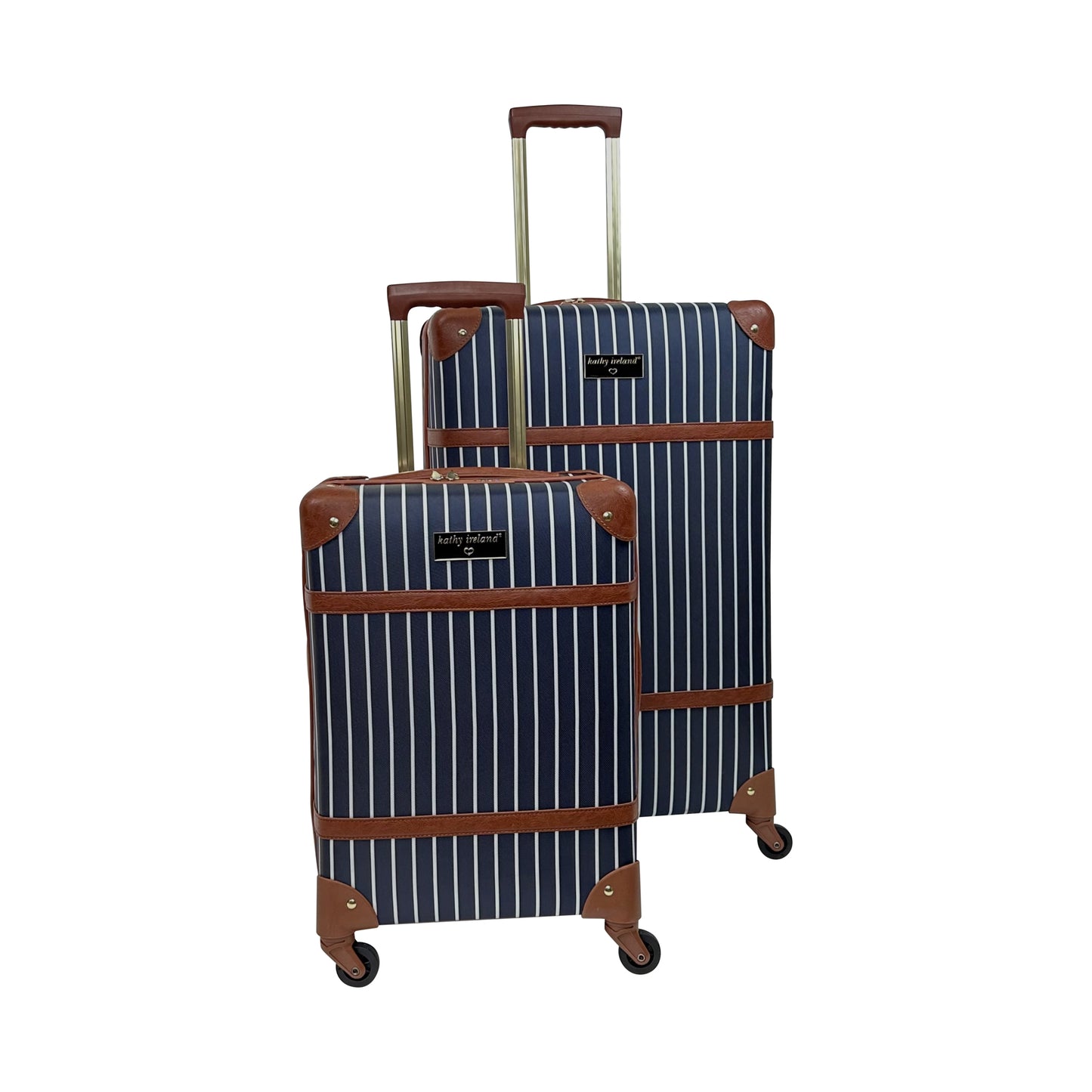 Kathy Ireland Vintage Trunk 2-Piece Hardside Luggage Set