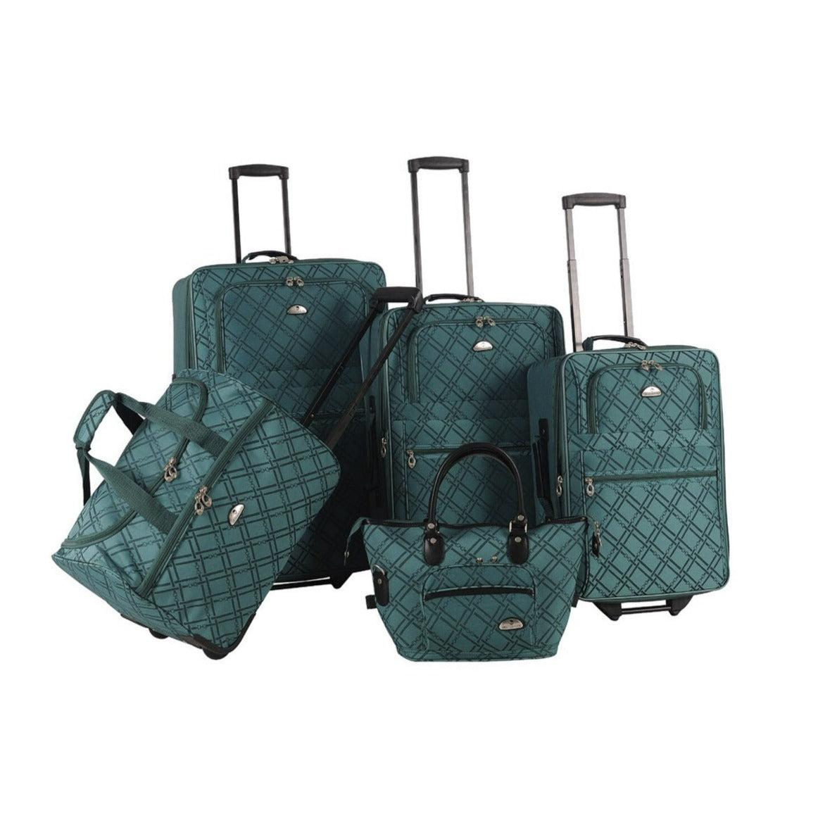 American Flyer Pemberly Buckles 5-Piece Luggage Set