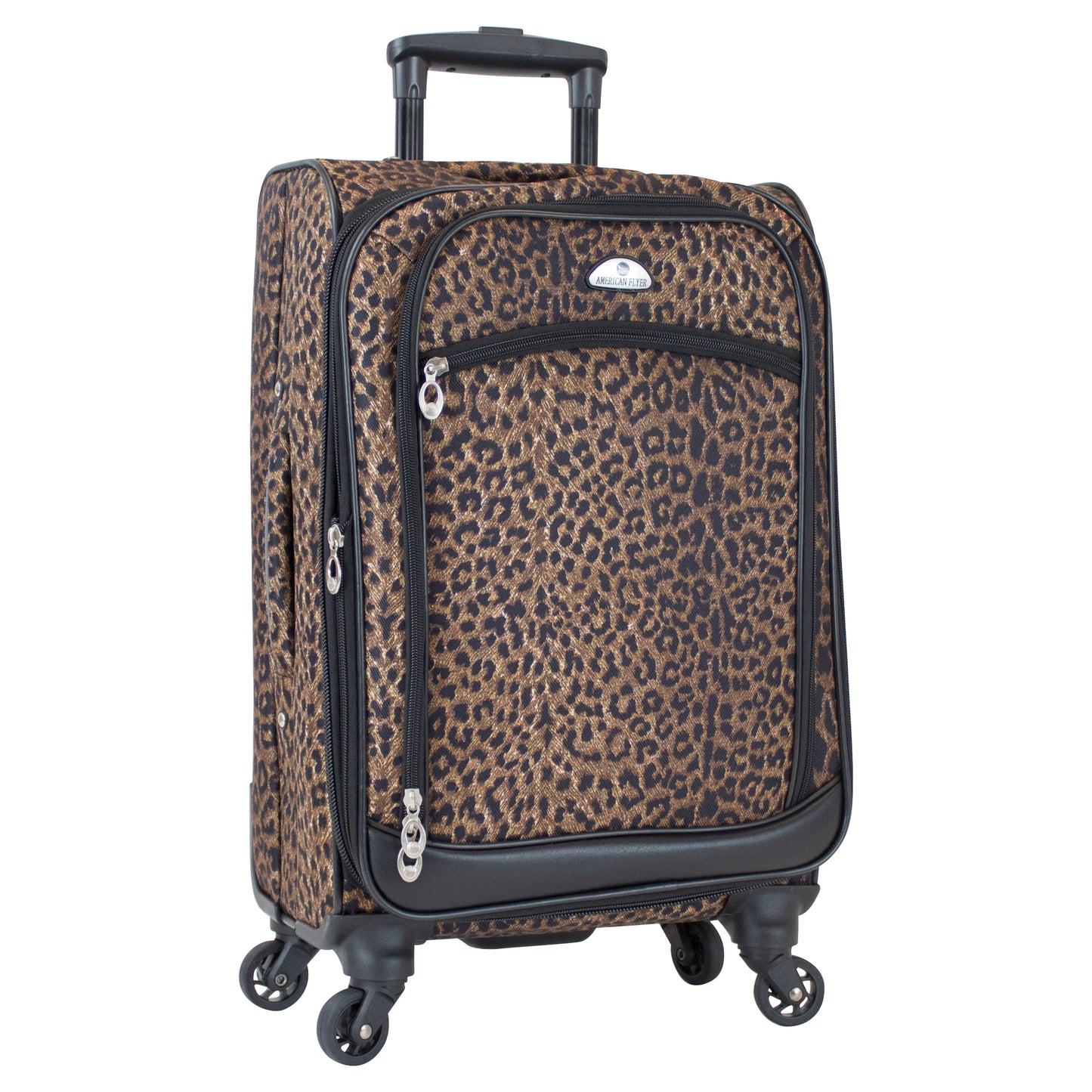 American Flyer Animal Print 5-Piece Spinner Luggage Set