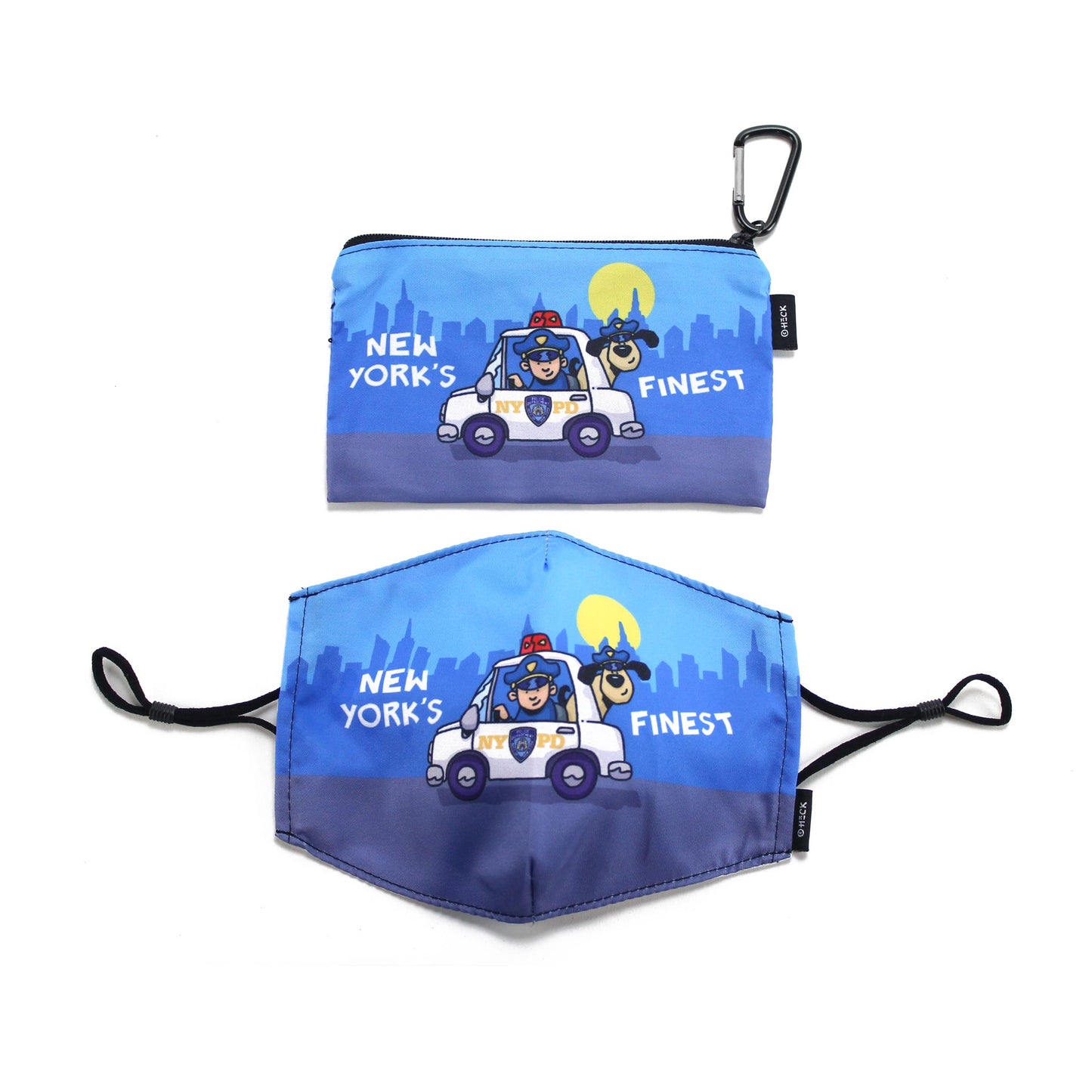 Ed Heck Adult Face Mask & Travel Pouch- New York Finest