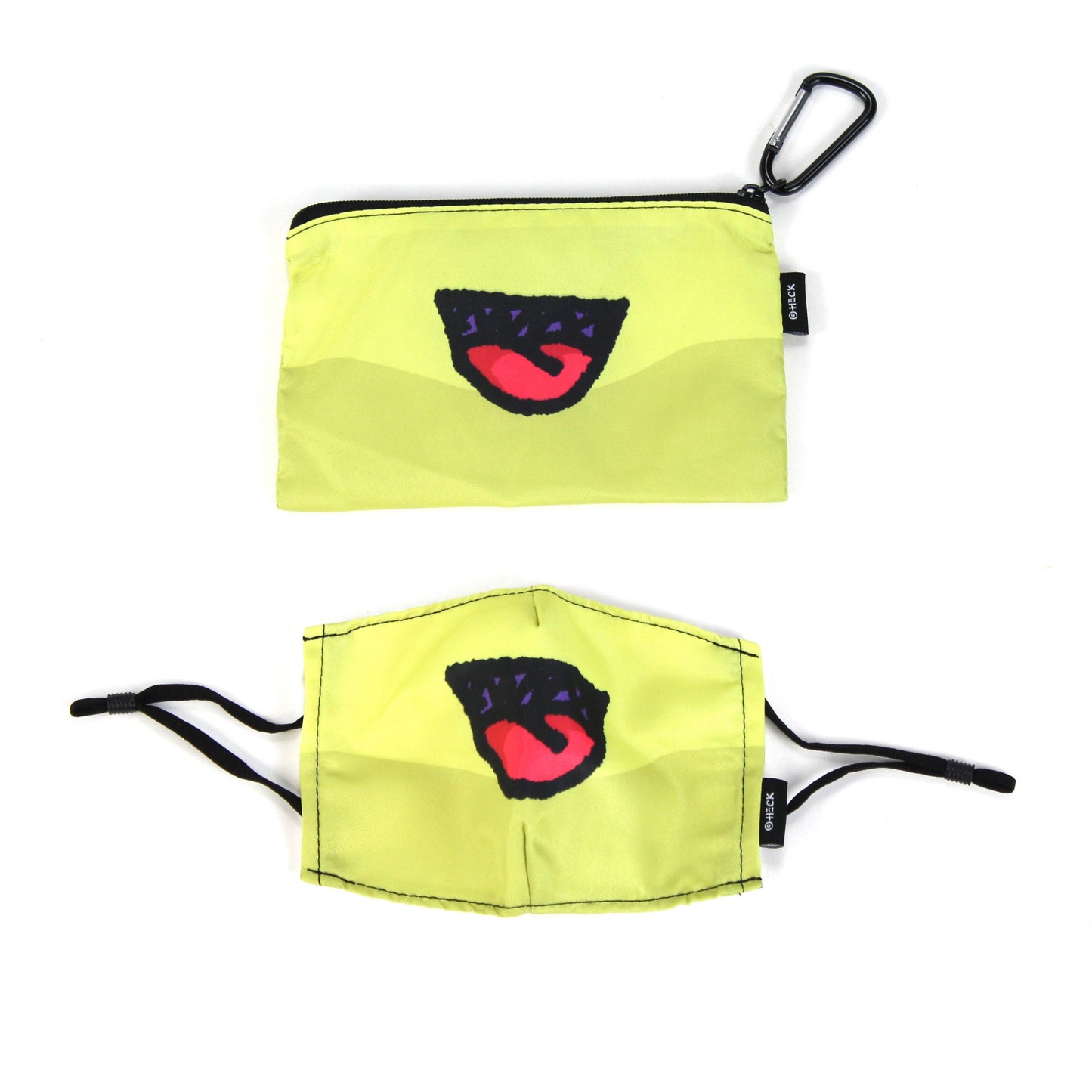 Ed Heck Children's Face Mask & Travel Pouch- Mouth 2