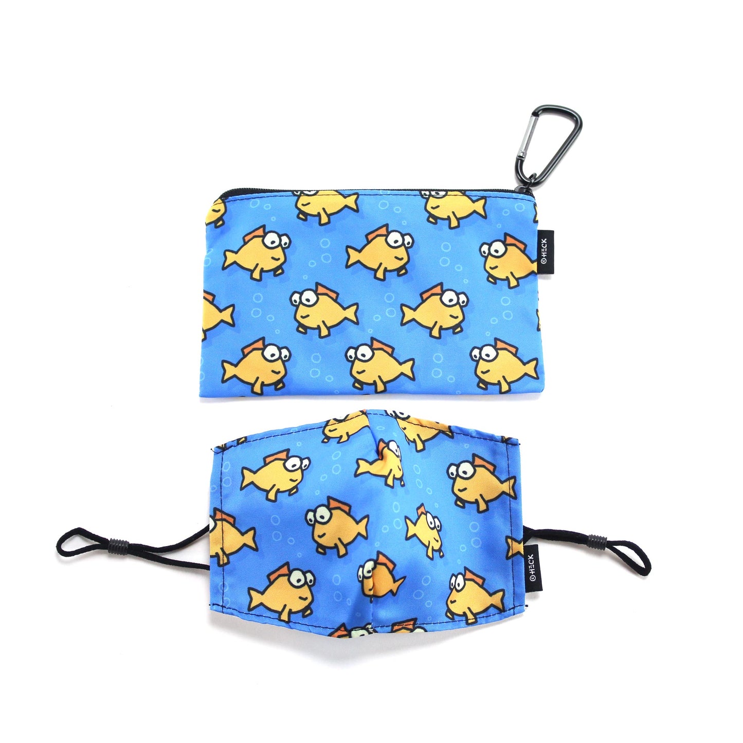 Ed Heck Children's Face Mask & Travel Pouch- Lil' Fish