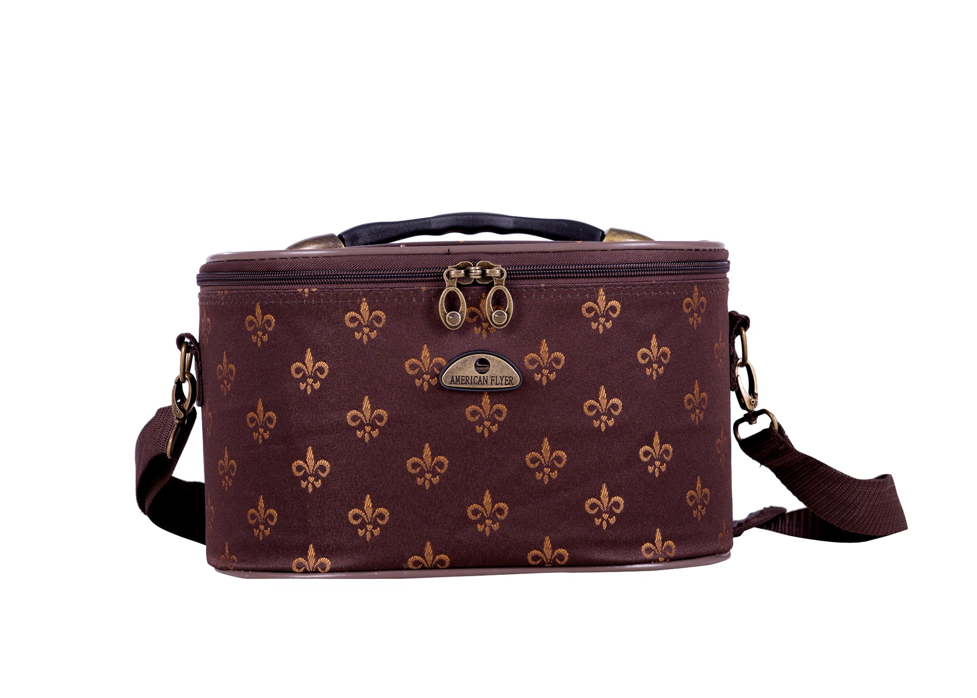 American Flyer Fleur de Lis Cosmetic Case Red