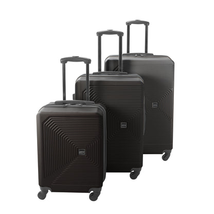 American Flyer Knox 3-Piece Hardside Spinner Luggage Set - Black