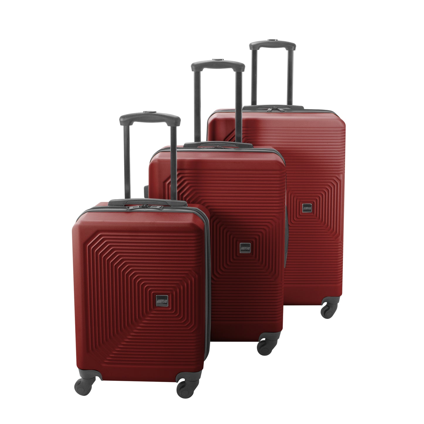American Flyer Knox 3-Piece Hardside Spinner Luggage Set - Burgundy 