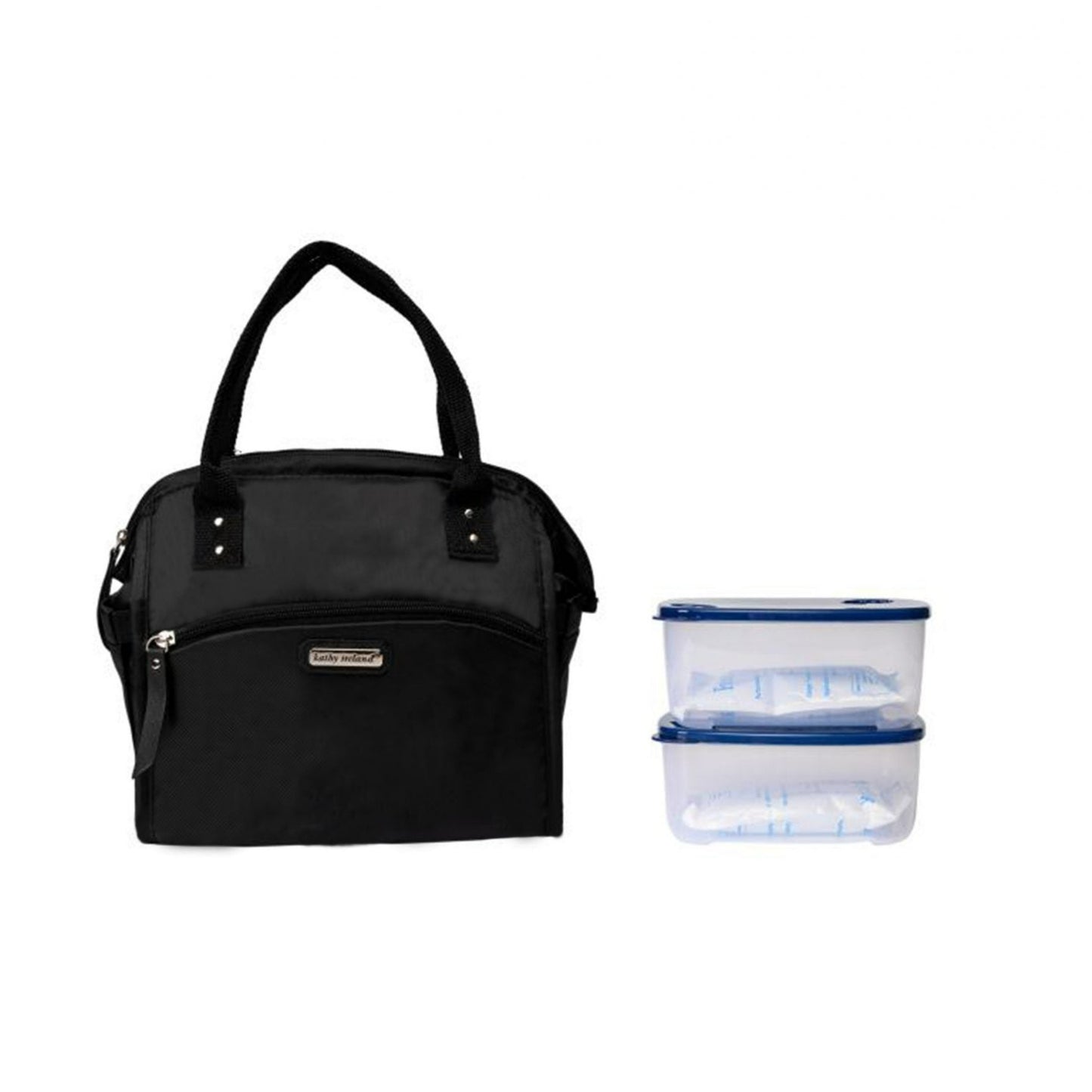 Kathy Ireland Leah Wide Mouth Lunch Tote Black